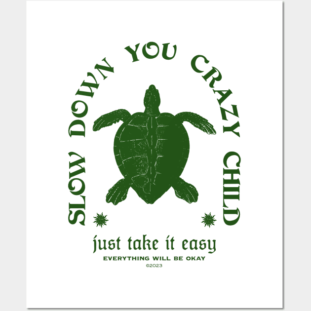 slow down retro print back Wall Art by Genetics art